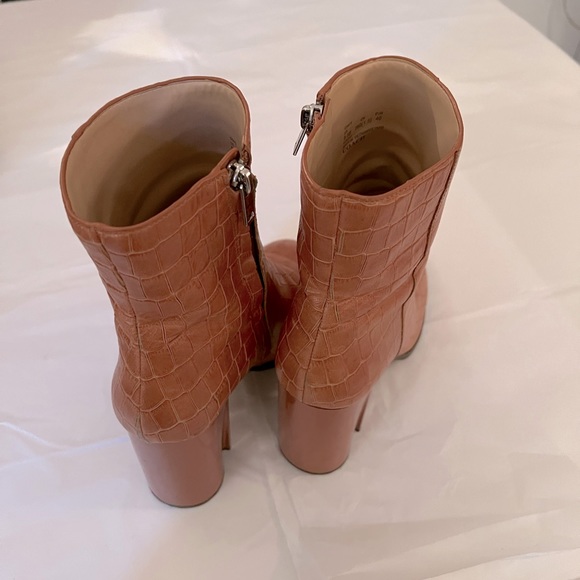 Brielle Croc-Embossed Leather Ankle Boots - Picture 5 of 6